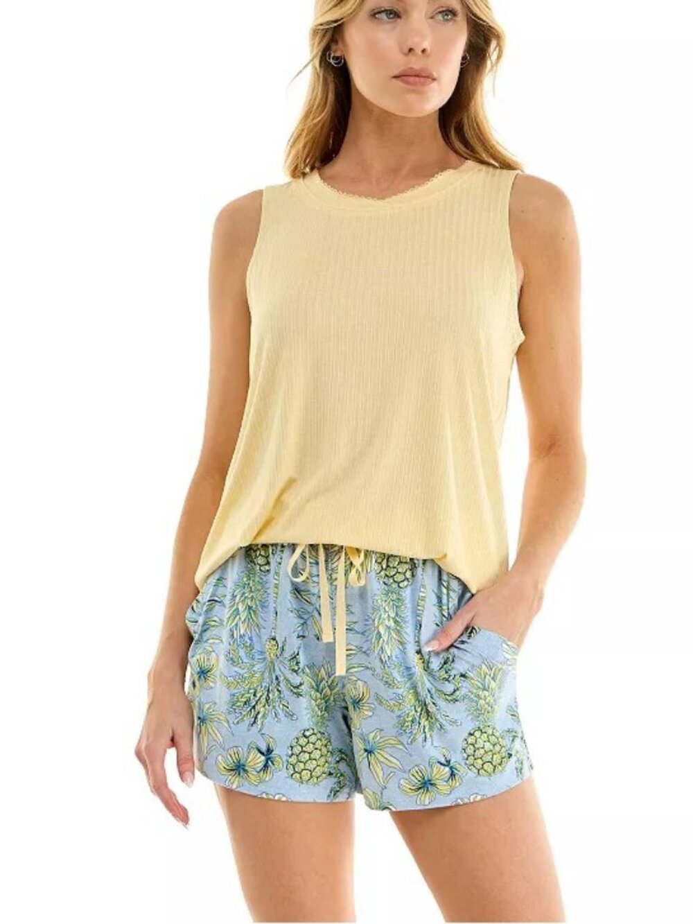 Croft & Barrow 2-Piece Pajama Tank Top & Shorts Set ** Large **
